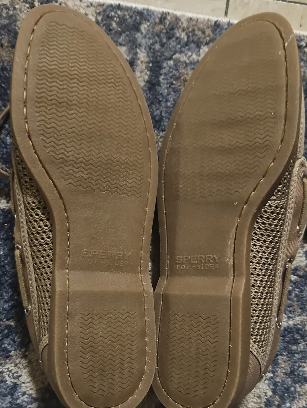 Sperry Men’s Tan Woven Mesh Boat Shoes
